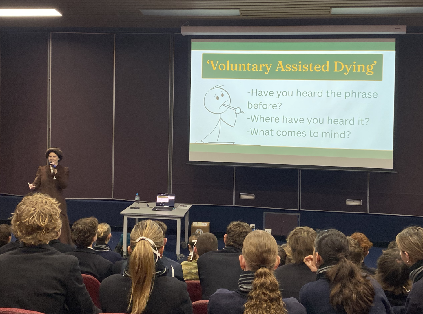Samantha Waite presenting