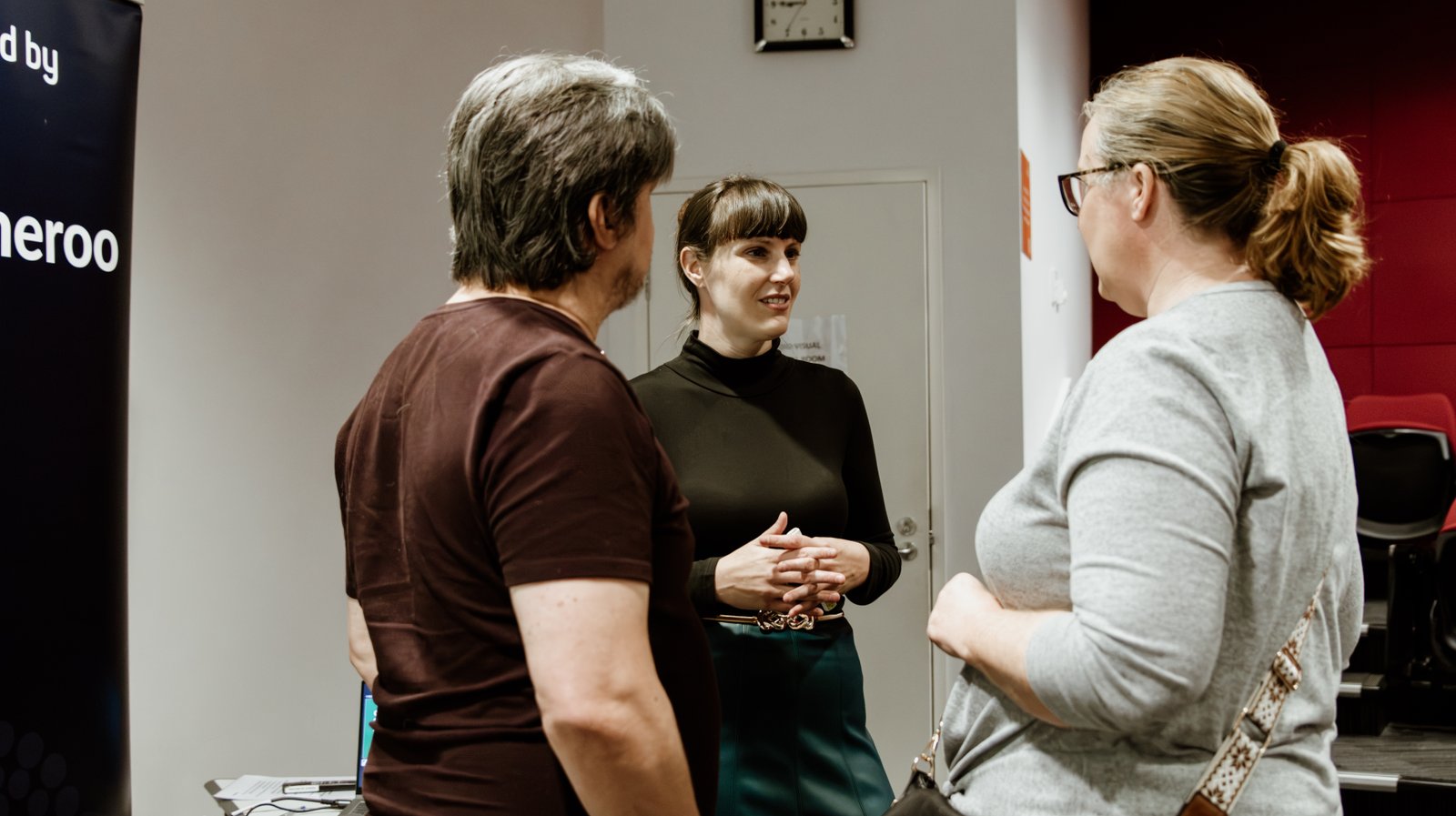 Samantha Waite presenting at a Taboo Education community event